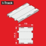 Hacker-Model HCT9651AD - H0 - Gerade Segment 1-gleisig für Roco-Line, 141,5 x 119 mm (6 Stück)